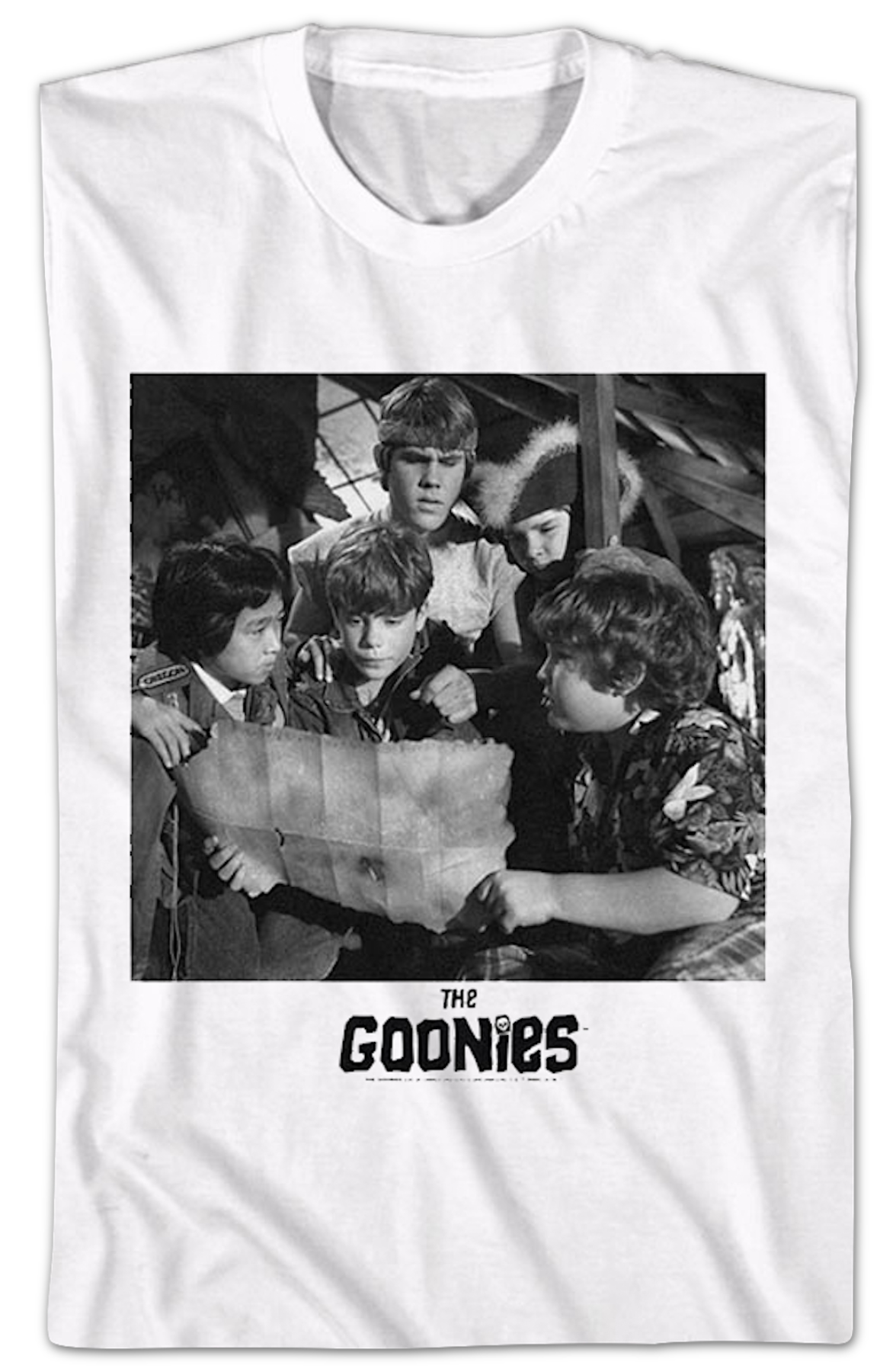 Black And White Attic Photo Goonies T-Shirt