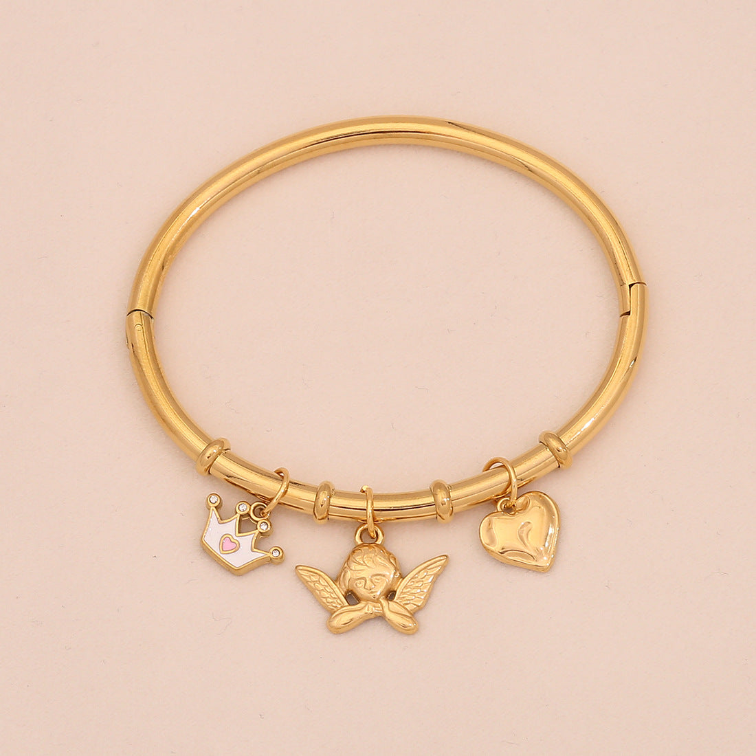 Personalized Ocean Starfish Shell Bracelet Personalized Butterfly Flower Stainless Steel Jewelry B637