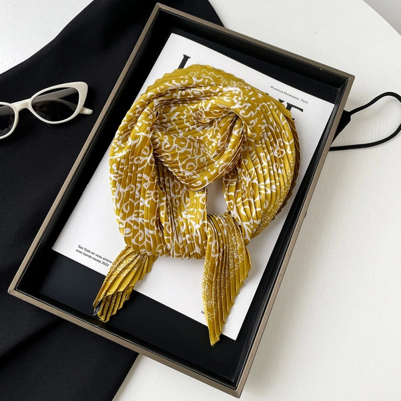 Women's Elegant Lady Leopard Polyester Tie-dye Silk Scarf