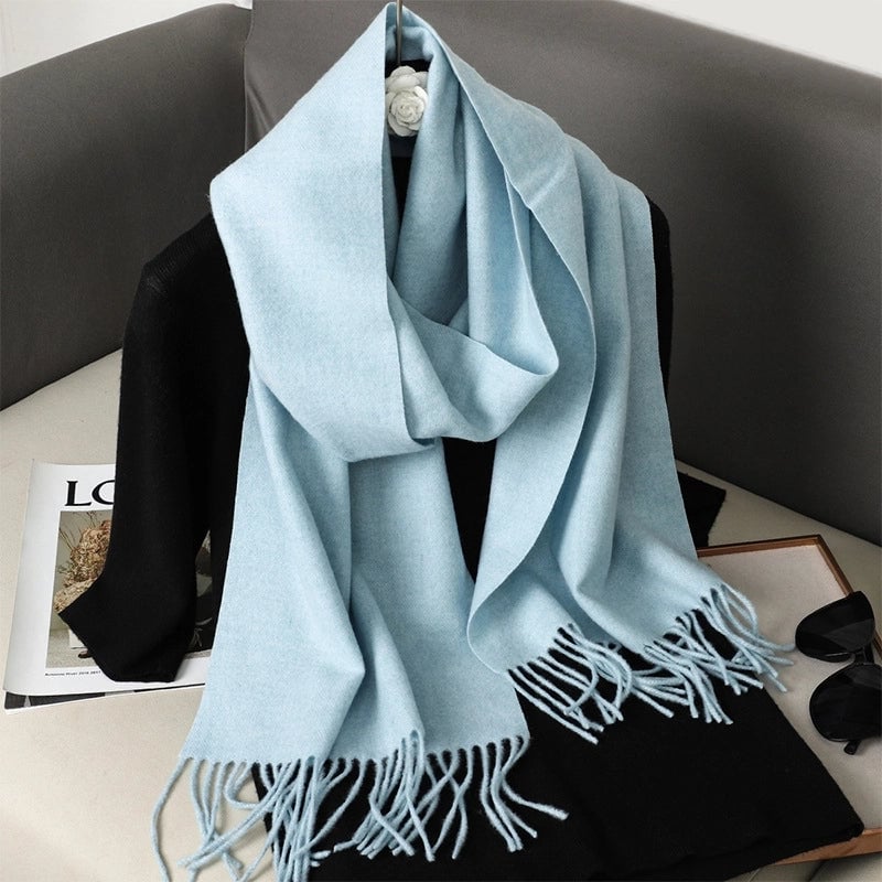 Women's Elegant Solid Color Imitation Cashmere Scarf