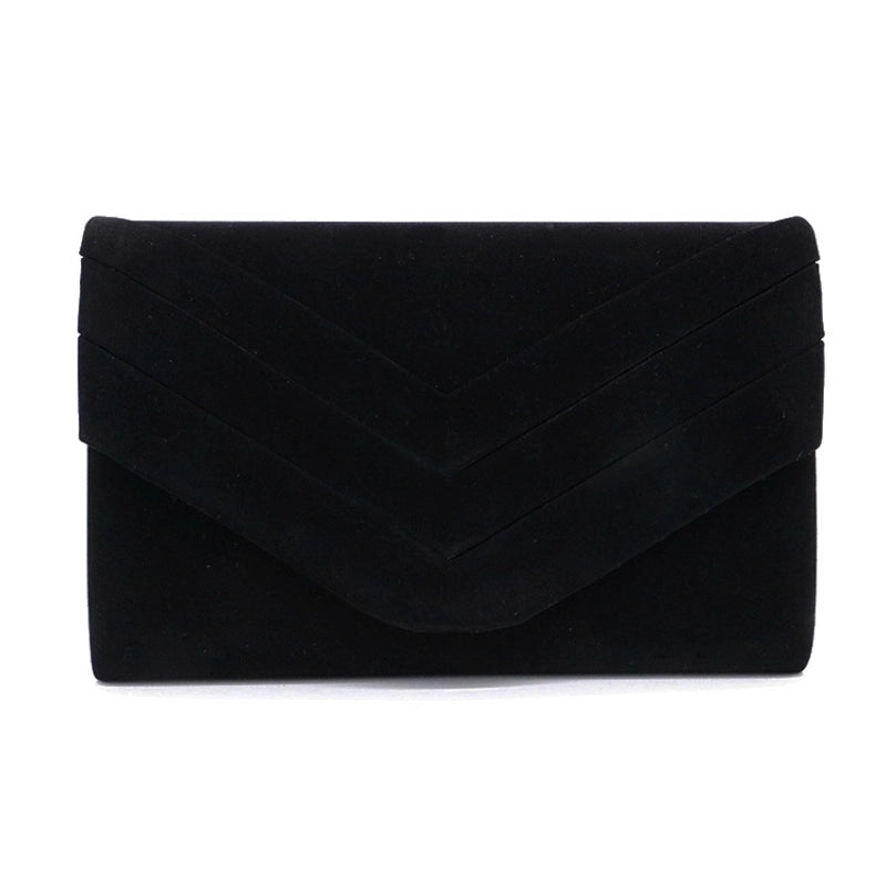 Red Blue Black Flannel Solid Color Square Evening Bags