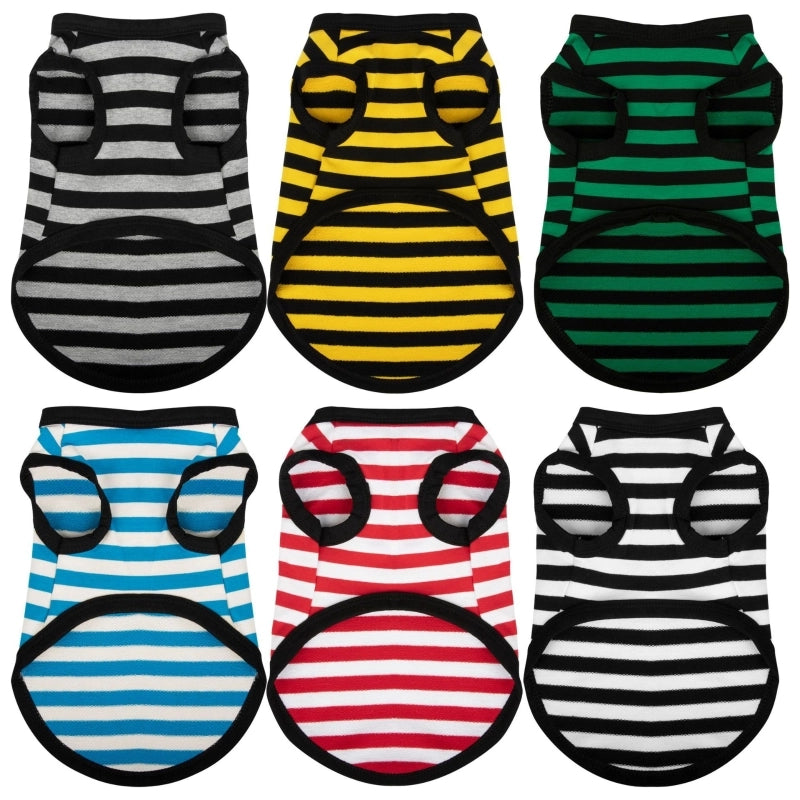 Minimalist Cotton Striped Vest Dog Pet Clothes