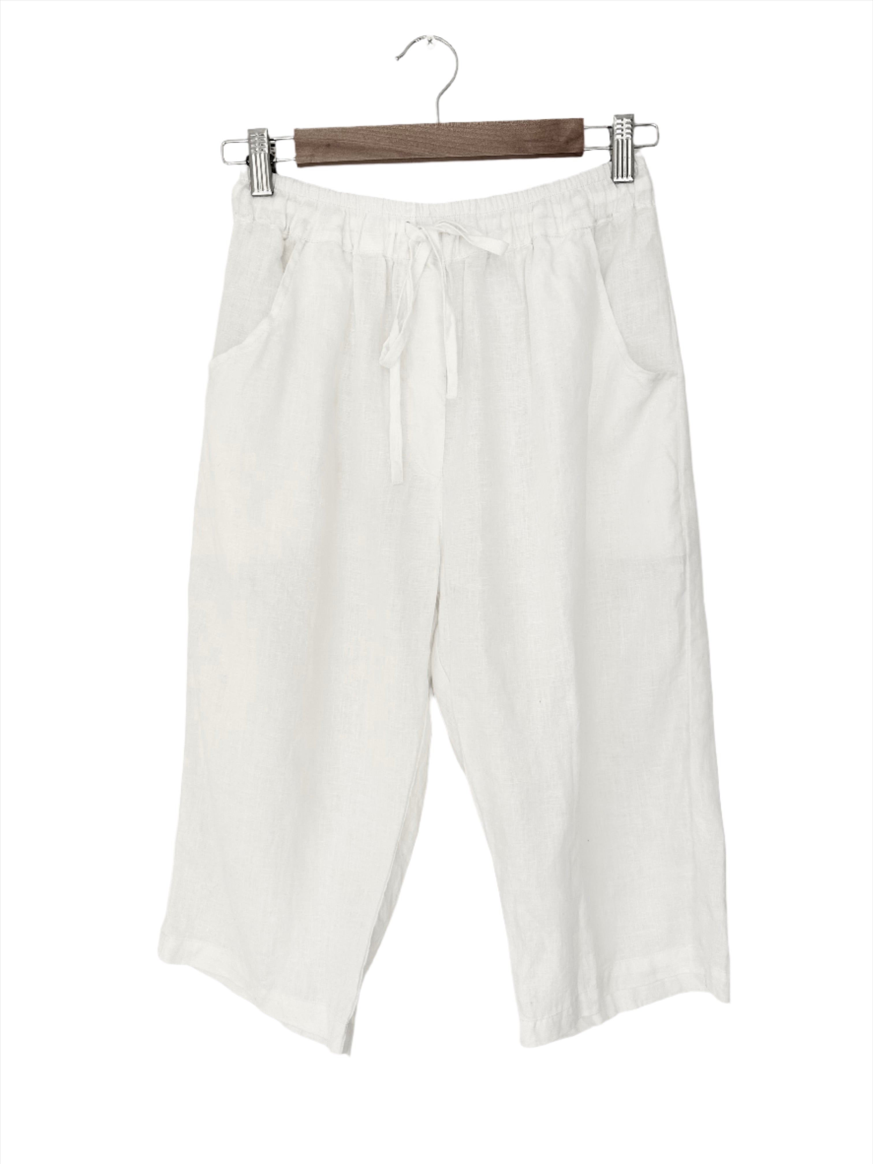 billy short-white linen