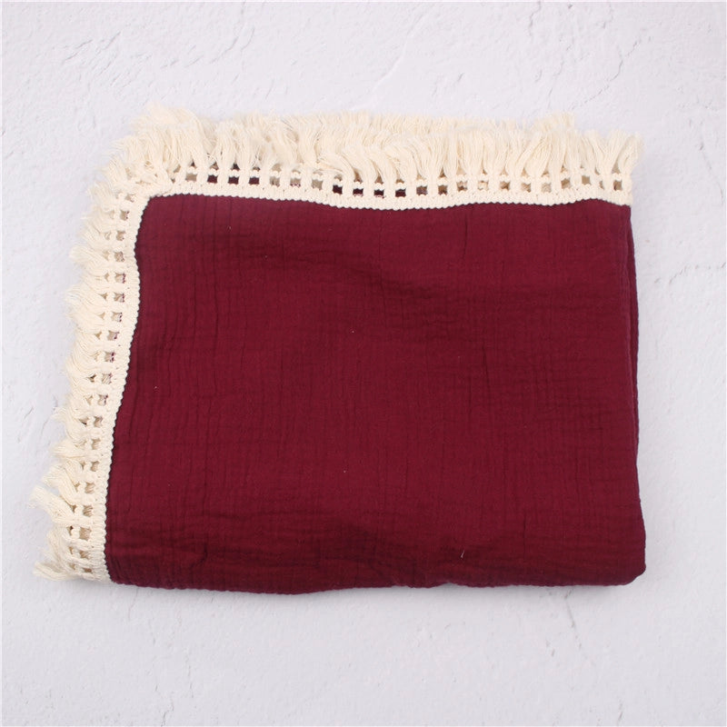 Minimalist Solid Color Cotton Blanket Baby Accessories