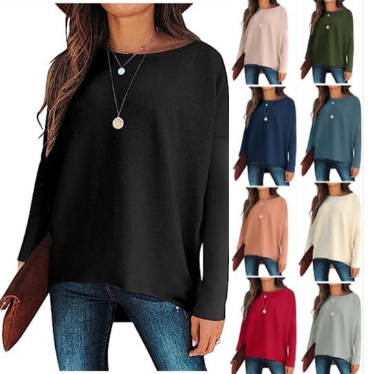 ✨Hot Sale 49% OFF⭐women's Irregular Oversized Dolman Sleeve Knitted Pullover (Free Shipping)