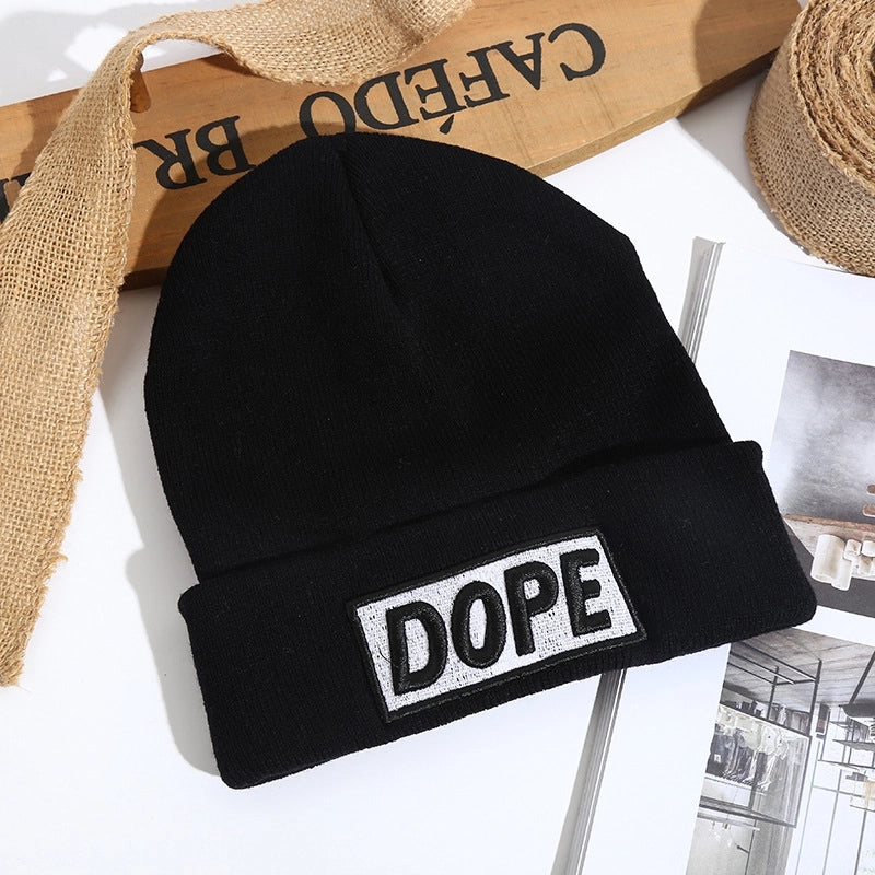 Autumn And Winter Melon Skin Knitted Pullover Cap Wool Hat Tide Brand Warm Ski Hat Sample Custom Custom