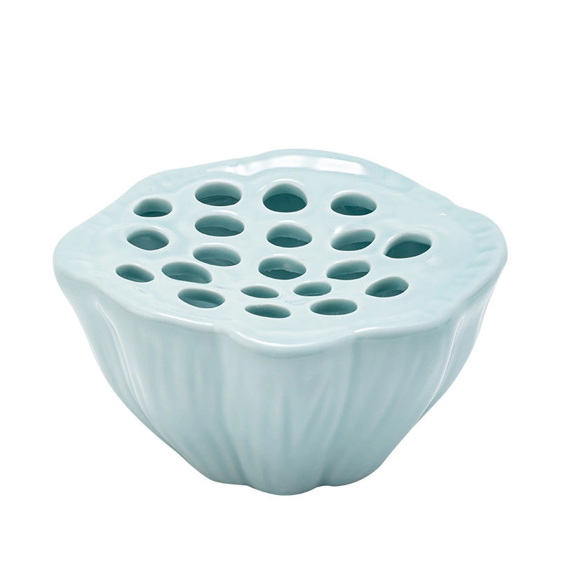 Ceramic Water Bottle Holder Small Dry Bubble Table Zen Living Room Chinese Flower Arrangement Bowl Dried Flower Flower Hydroponic Ware Ornaments