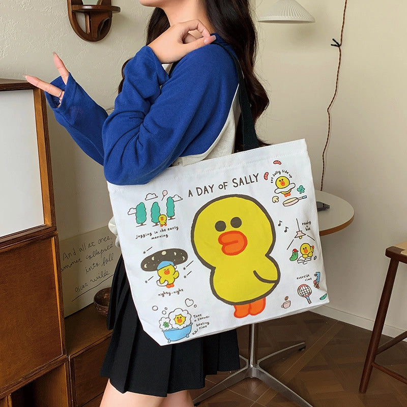 Women's Cute Cartoon Canvas Shopping Bags