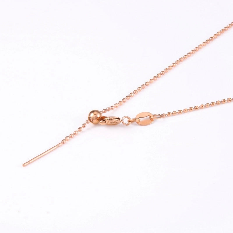 Fashion Solid Color Titanium Steel Plating Pendant Necklace 1 Piece
