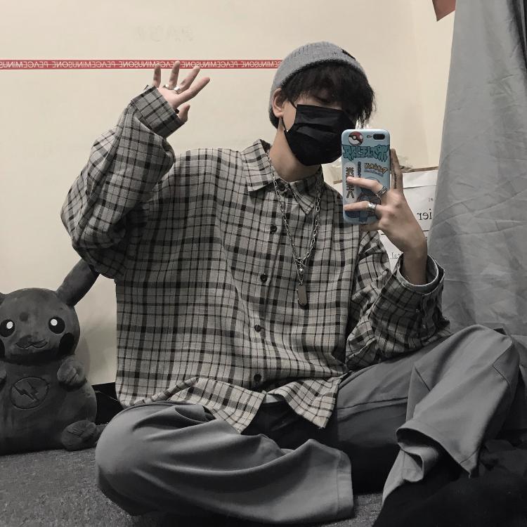 Ulzzang plaid shirt KF81856
