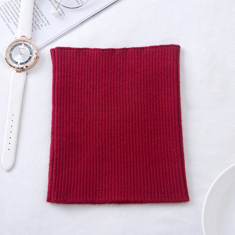 Cashmere Neck Sleeve Women's Knitted Elastic High Neck Cervical Warm Shading Neck High Neck Fake Collar Hair Band Headband Scarf