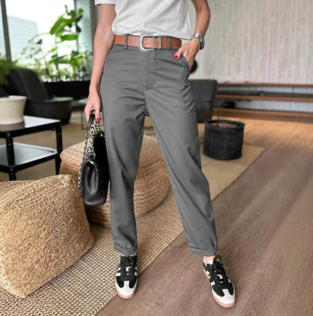 🍃Women's High Waist Casual Straight Blazer Pants