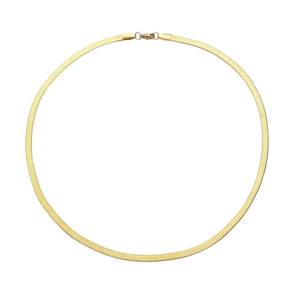 Fashion Stripe Geometric Stainless Steel 18K Gold Plated Necklaces