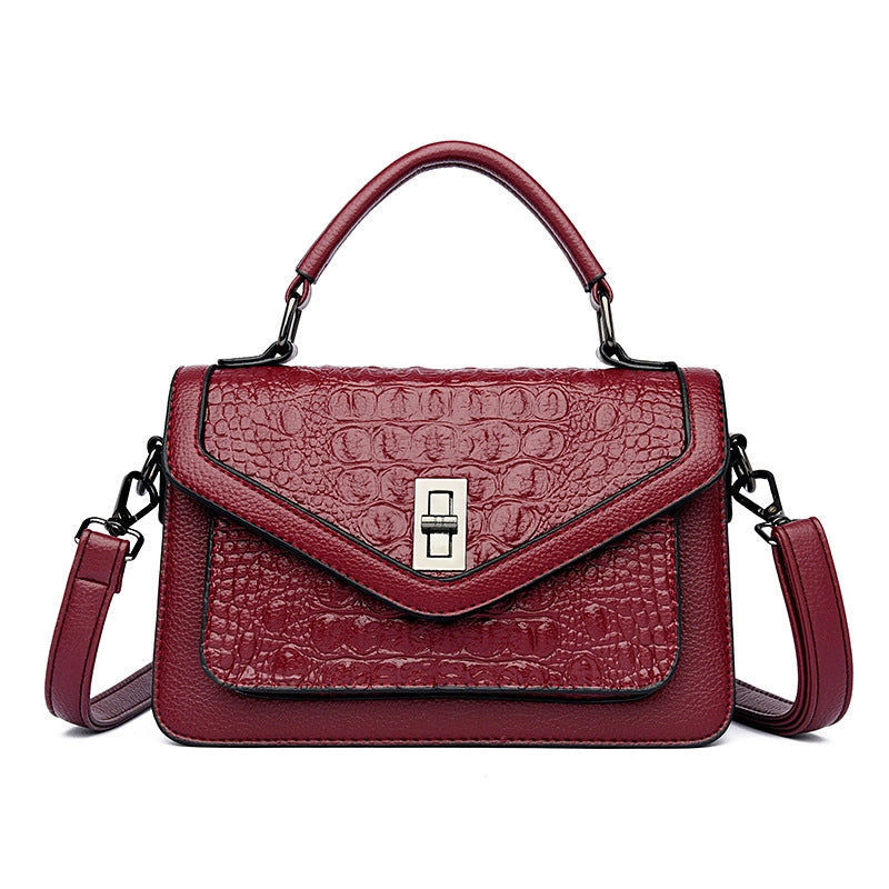 Women's Medium Pu Leather Solid Color Vintage Style Flip Cover Handbag