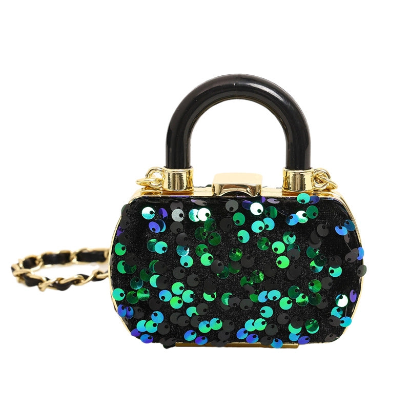 Women's Mini Canvas Heart Shape Streetwear Heart-shaped Lock Clasp Shoulder Bag