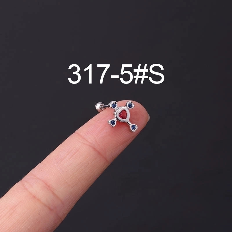 Ear Cartilage Rings & Studs Geometric Copper Plating Artificial Gemstones