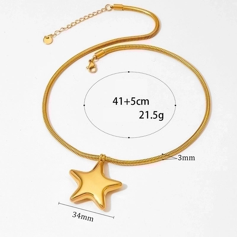 304 Stainless Steel 16K Gold Plated White Gold Plated Gold Plated Casual Minimalist Plating Heart Shape Pendant Necklace