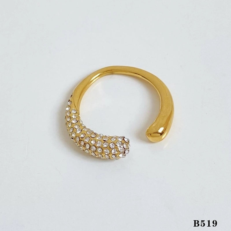 Casual Modern Style Heart Shape Bow Knot 316 Stainless Steel  Shell Diamond 16K Gold Plated White Gold Plated Gold Plated Inlay Stainless Steel Rings