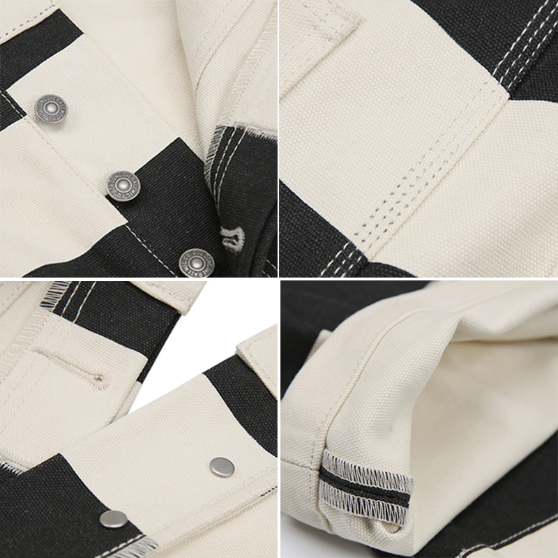 Prison pants motorcycle black and white striped Casual pants