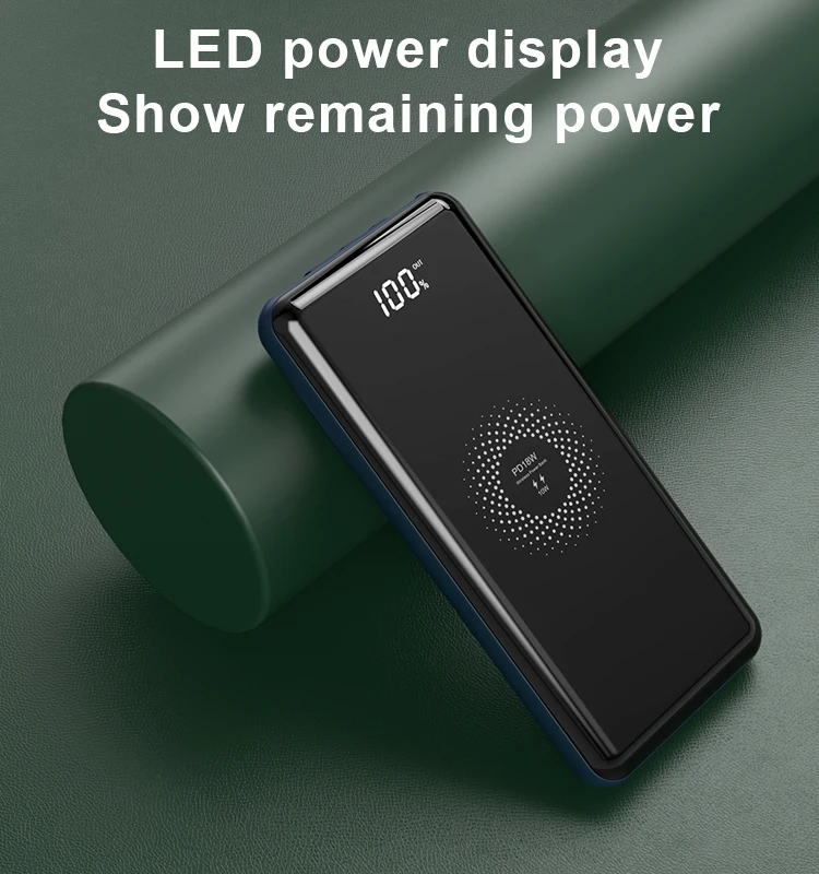 Outdoor 15w Charger 22.5w Pd Quick Powerbank 12v 10000mah Mirror Digital Display Fast Charging Power Bank Power Banks