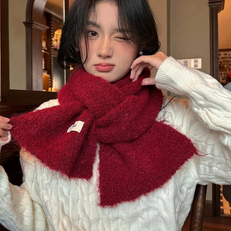 Women's Minimalist Solid Color Imitation Cashmere Scarf