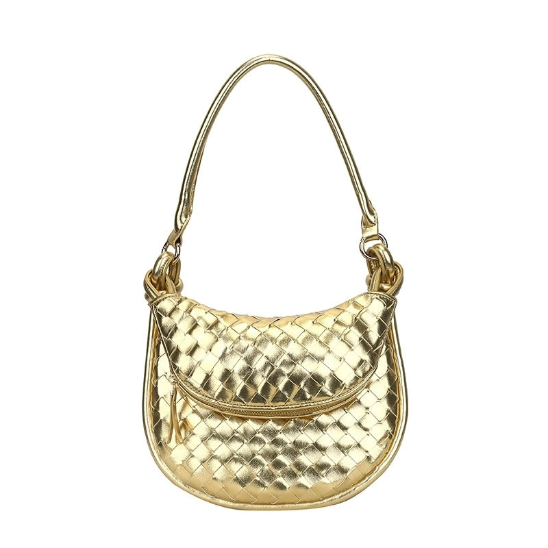 Women's Medium Pu Leather Solid Color Basic Vintage Style Dumpling Shape Flip Cover Underarm Bag
