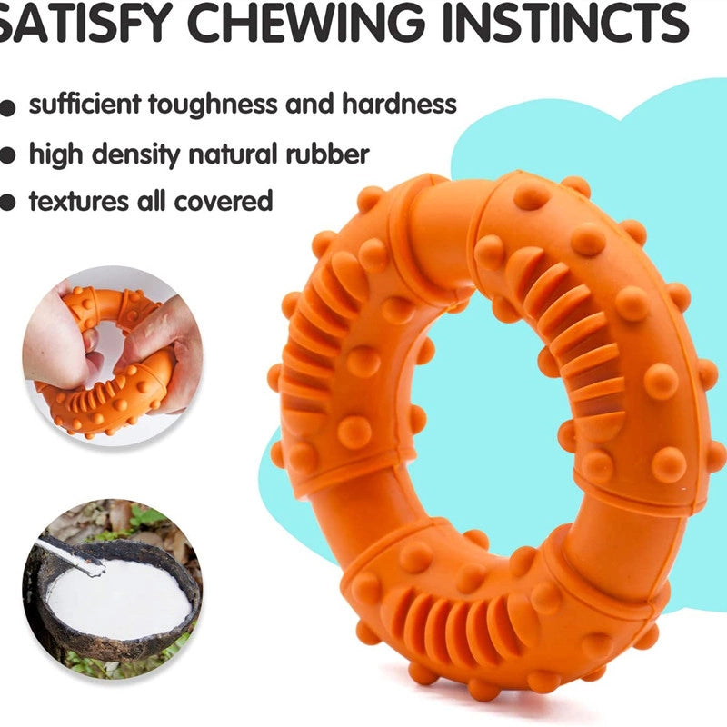 New Hot Dog Toy Medium And Large Dog Golden Retriever Molars Pet Toy Donut Spot