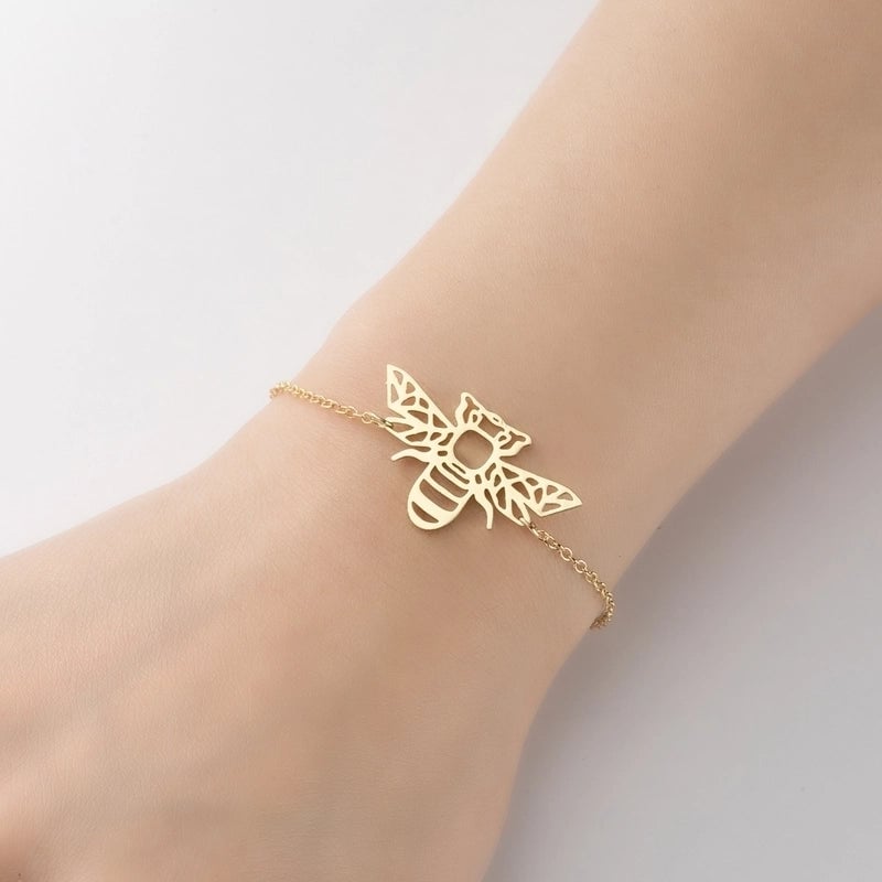 Cute Animal 201 Stainless Steel 18K Gold Plated Bracelets In Bulk