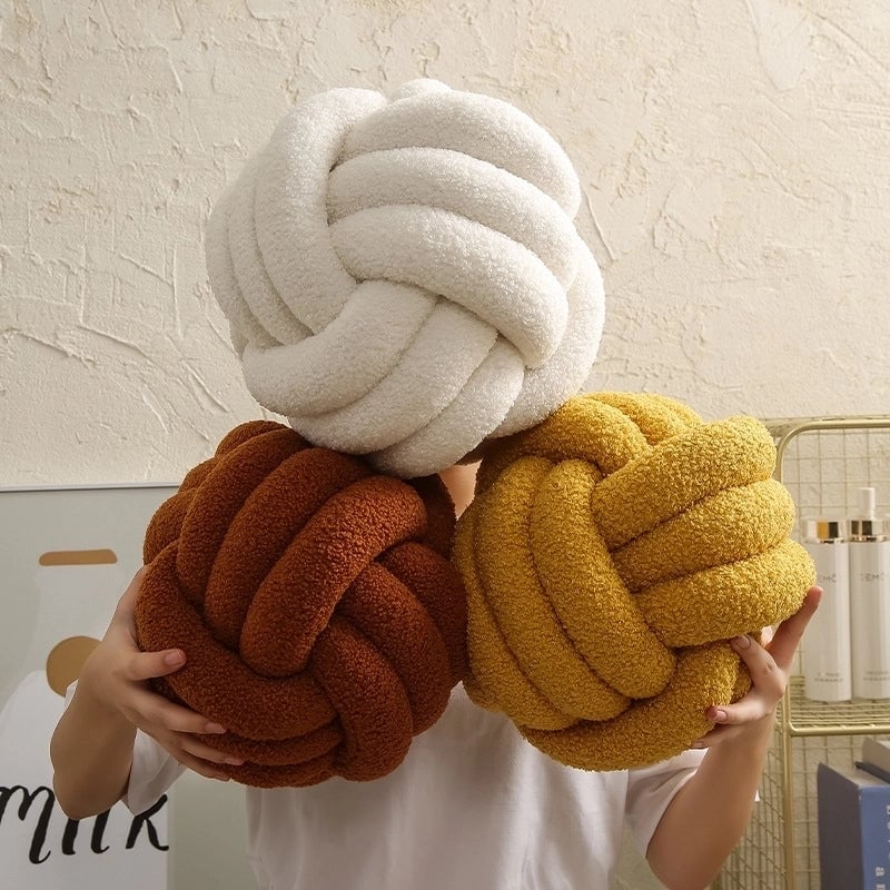 Fashion Solid Color Plush Throw Pillow