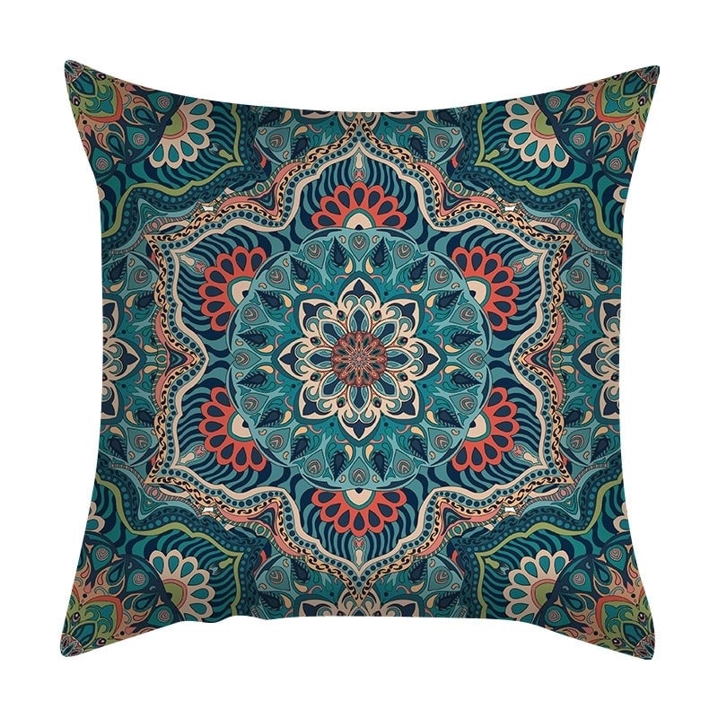 Ethnic Style Geometric Fibre Peach Skin Pillow Cases