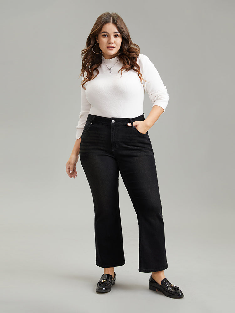 Bootcut Full Length Pocket Black Wash Jeans