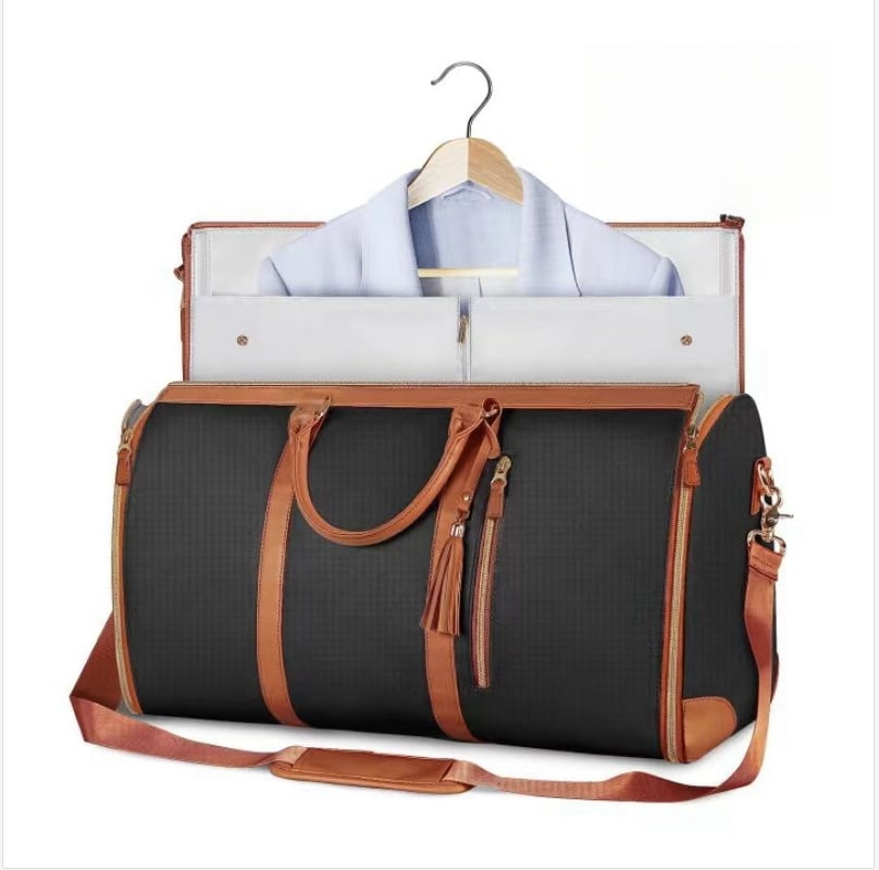 3-in-1 Pu Leather Vintage Suit Storage Bag