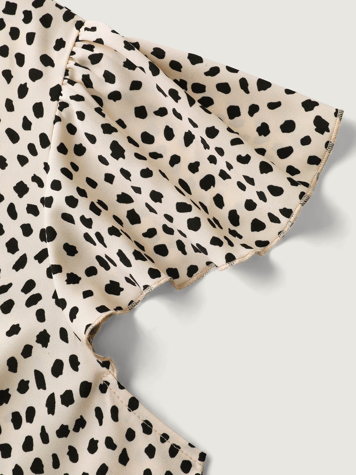 Leopard Print Ruffled Sleeve Blouse
