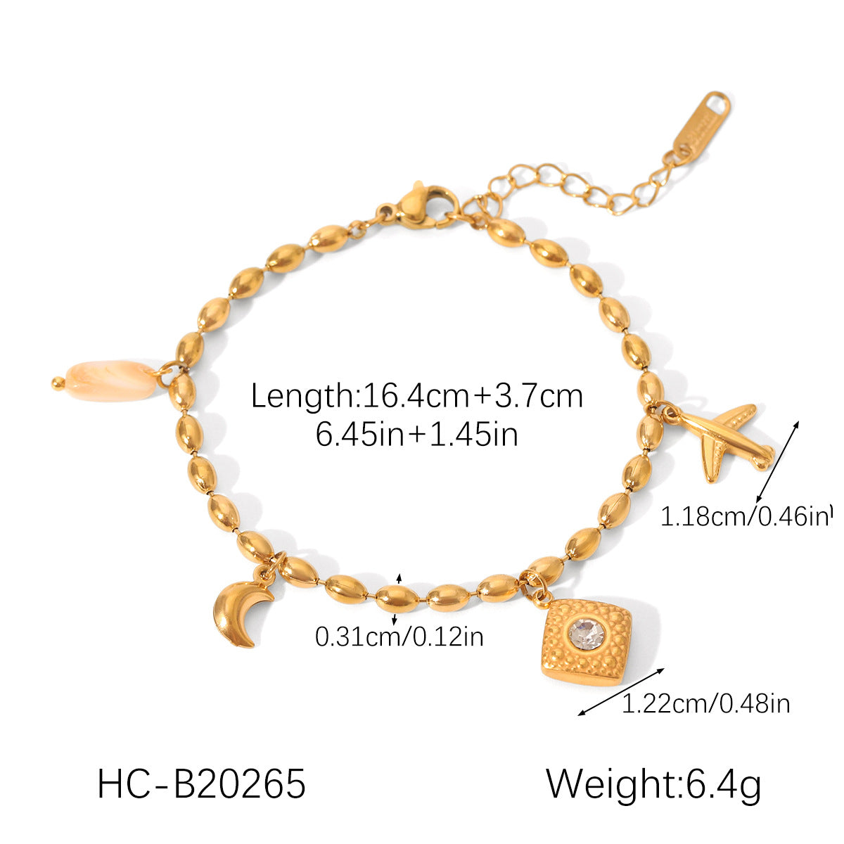 Diy Accessories Stainless Steel Bracelet Flower Star Moon Titanium Steel Jewelry
