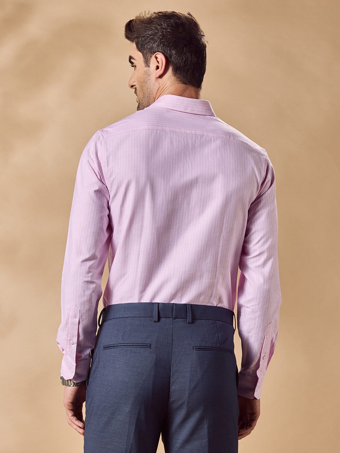 Men Pink Formal Shirt (CIVE)