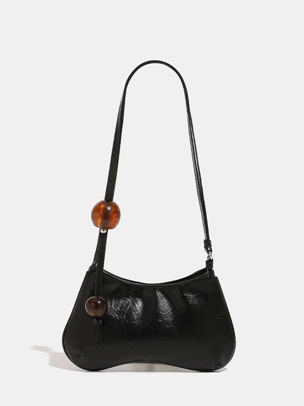 Women's Small Pu Leather Solid Color Streetwear Zipper Underarm Bag