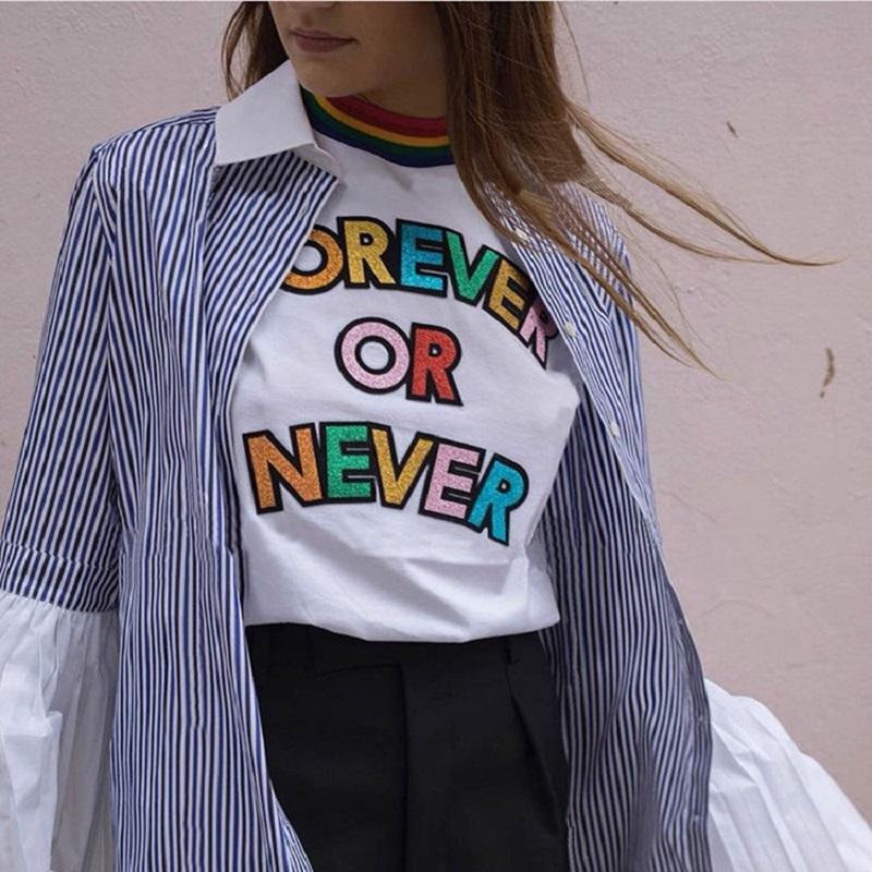 Forever or Never Holographic Tee