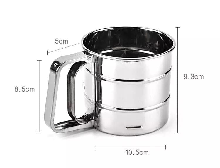 Stainless Steel Handheld Sieve Cup Flour Sifter.