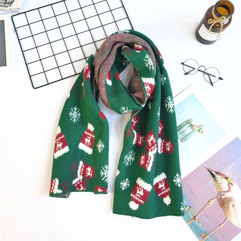 Women's Minimalist Classic Style Color Block Acrylic Scarf