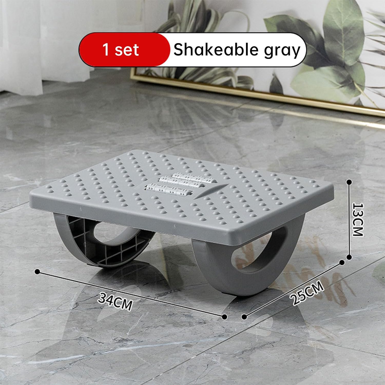 Under Desk Footrest. Swingable Ergonomic Foot Stool. Non-Slip Adult Footrest. Grey