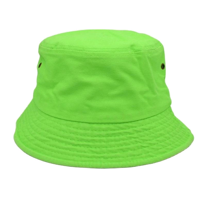 Unisex Minimalist Solid Color Flat Eaves Bucket Hat