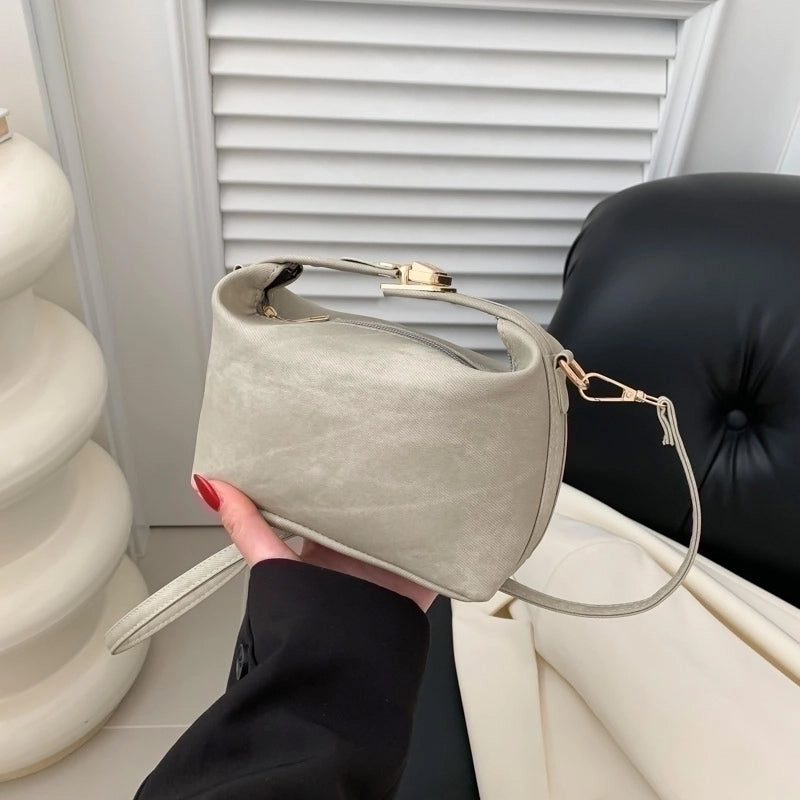Women's Pu Leather Marble Classic Style Zipper Handbag
