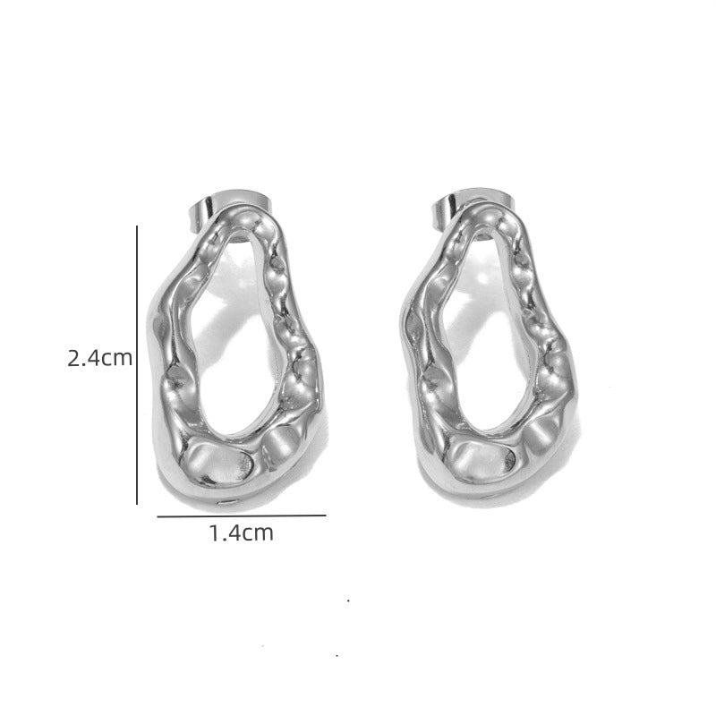 1 Pair Elegant Streetwear Geometric Plating 304 Stainless Steel Ear Studs