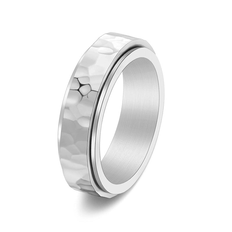 Streetwear Solid Color Titanium Steel Plating Rings