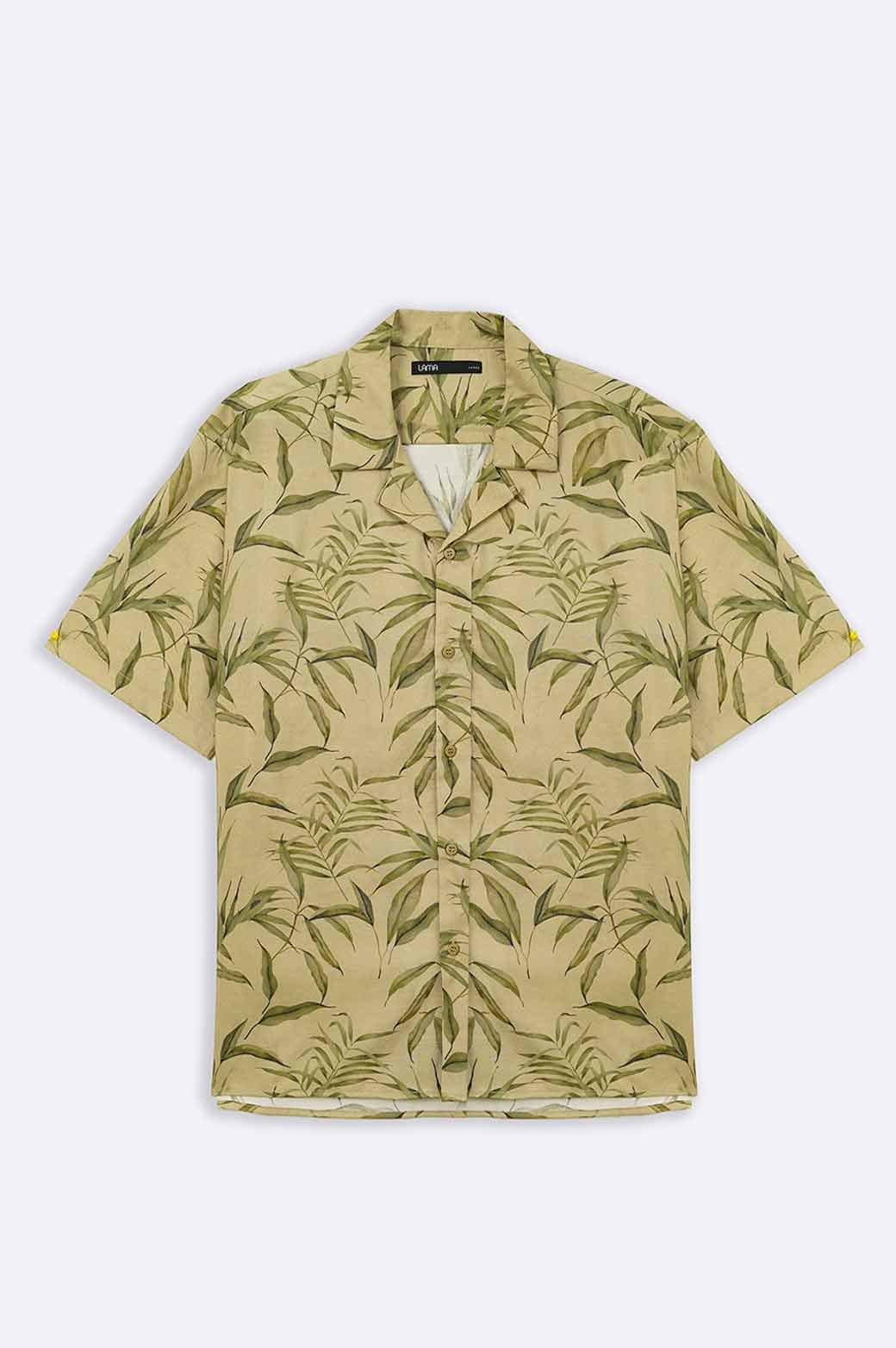 LEAF PRINT SAFARI SHIRT