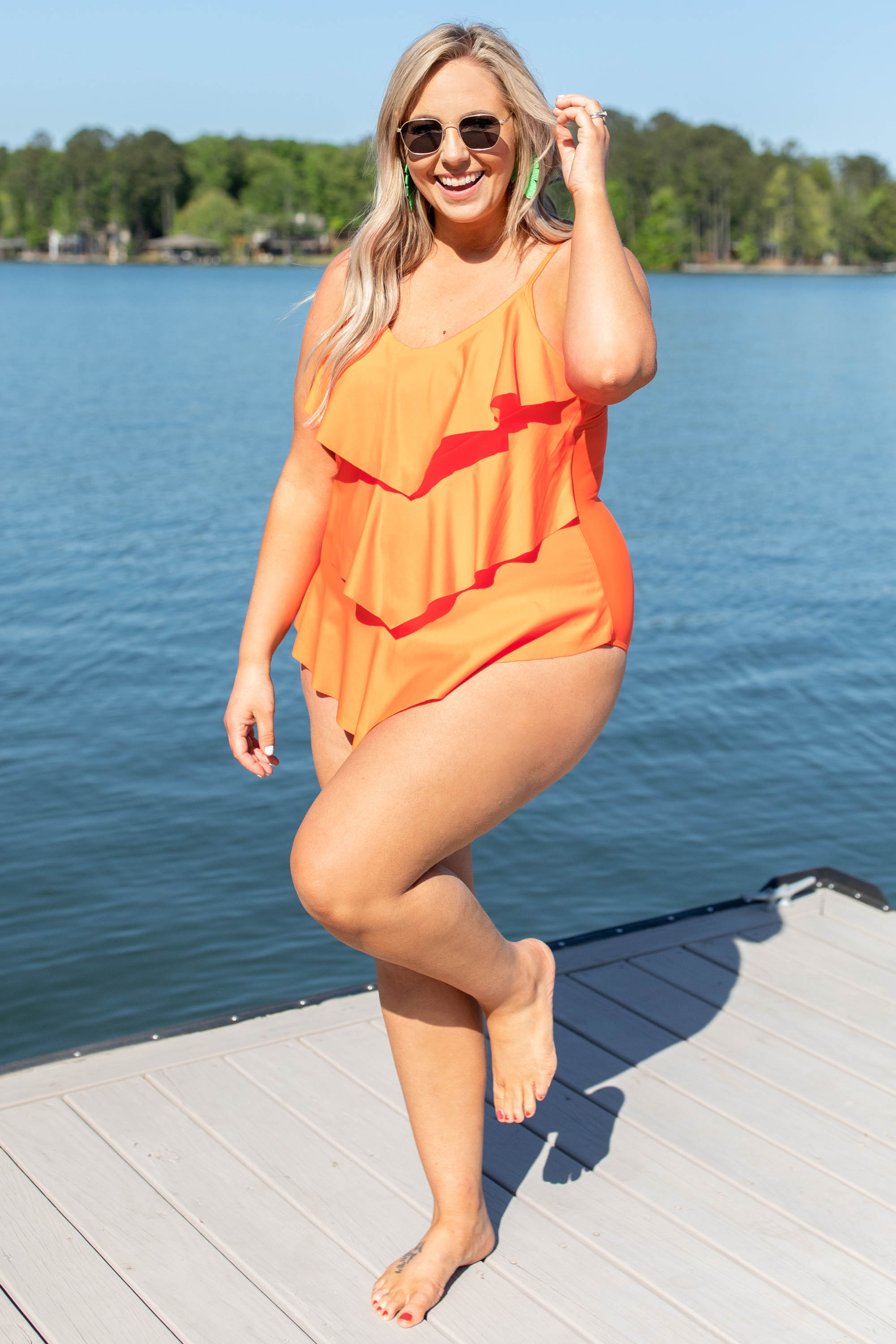 Summertime's Calling Swimsuit. Orange