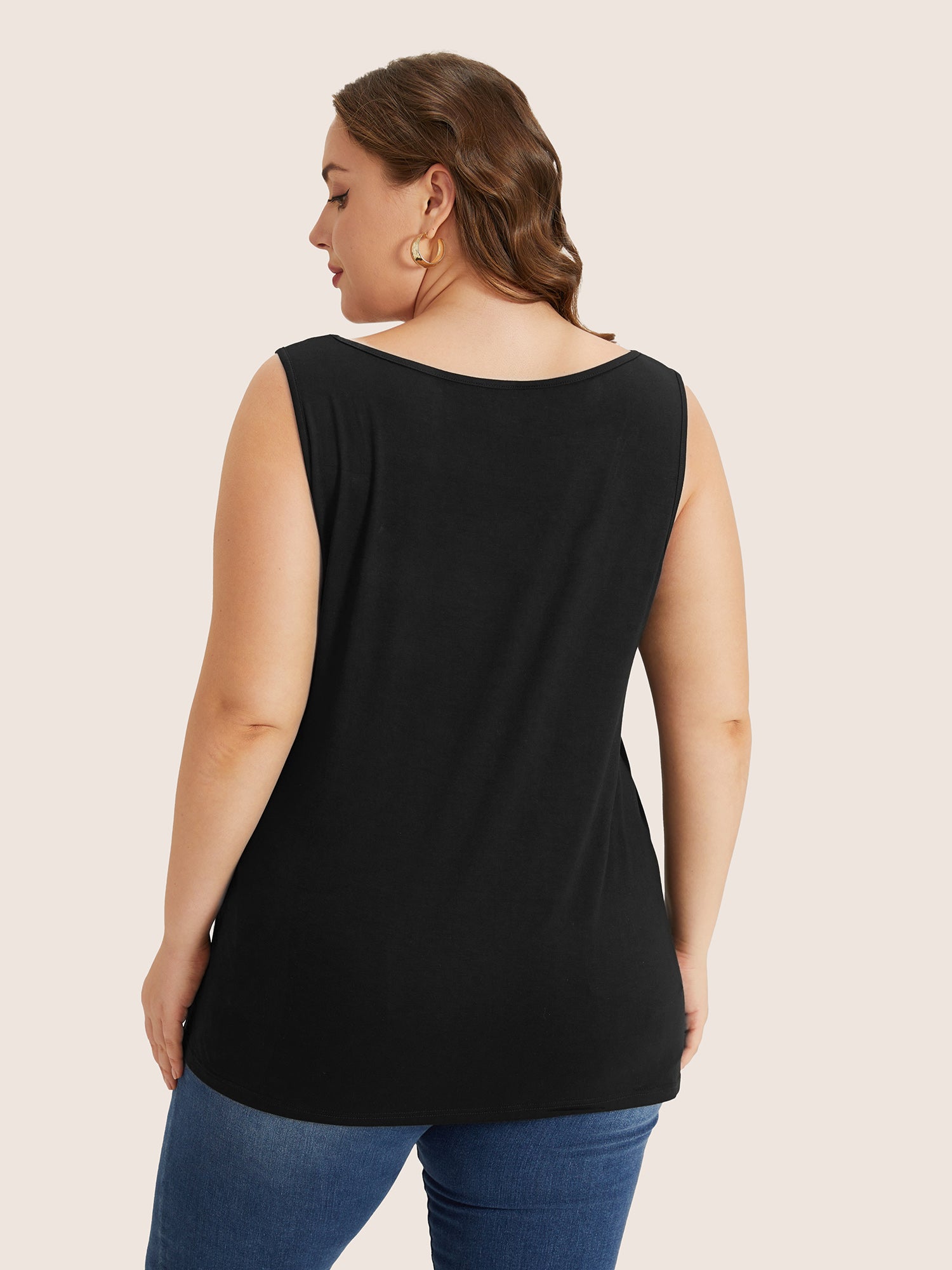 Supersoft Essentials Plain Square Neck Skinny Tank Top