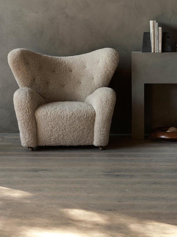The Tired Man Lounge Chair. Sheepskin