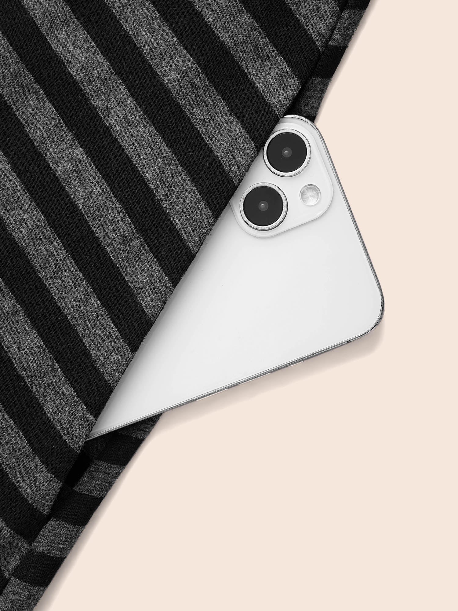 Striped Contrast Elastic Waist Midi Dress