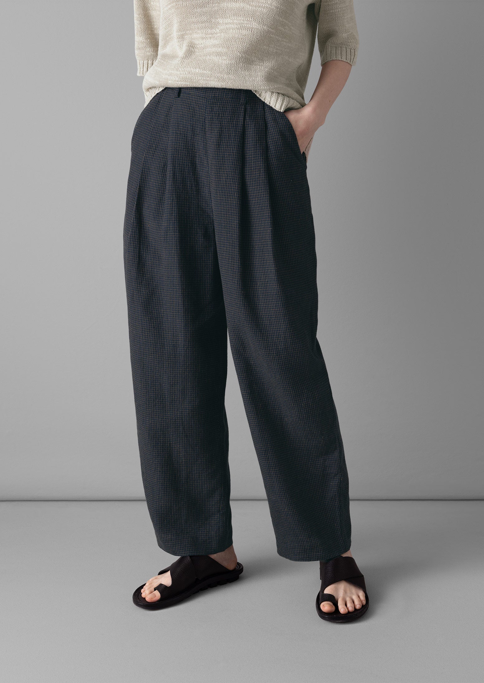 Mariner Grid Check Trousers | North Sea